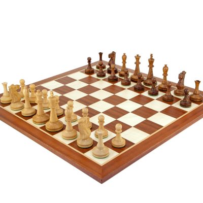 Rosewood and Walnut Grand Garvi Luxury Chess Set