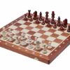 Jeu d'Échecs Lesté Staunton Taille 5 - Échiquier Pliant en Acajou et Sycomore avec Rangement