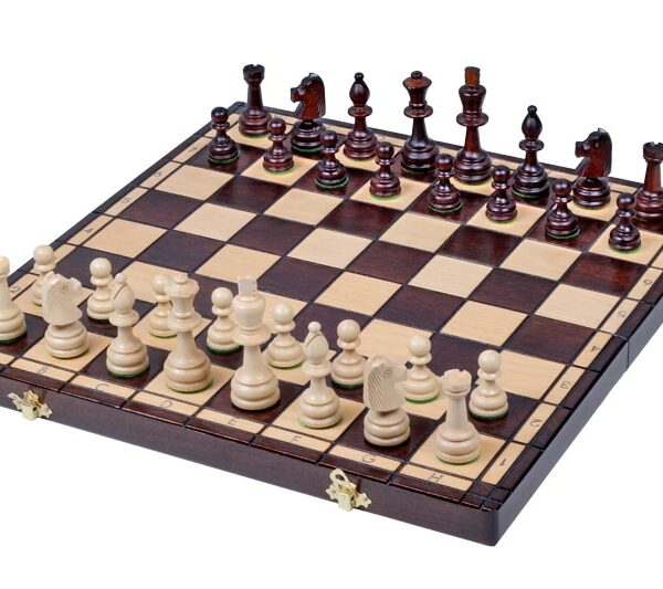 Jeu d’Échecs Pliant en Bois - Échiquier avec Rangement Intégré