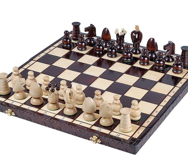 Jeu d'Échecs en Bois Pliant – Ensemble avec Échiquier Compact