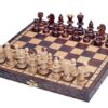 Jeu d’Échecs Pliable en Bois avec Échiquier de 30 cm et Rangement en Feutre