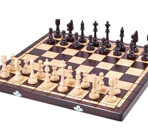 Ensemble de Jeu d'Échecs en Bois – Design Élégant avec Échiquier Pliant