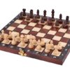 Jeu d'Échecs en Bois Compact – Ensemble Pliable pour Débutants