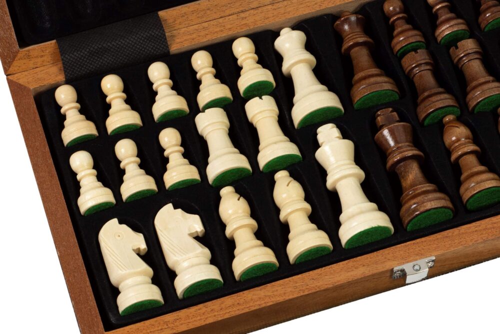 Jeu d'Échecs en Bois de Voyage - Échiquier Alphanumérique - Petit Prix