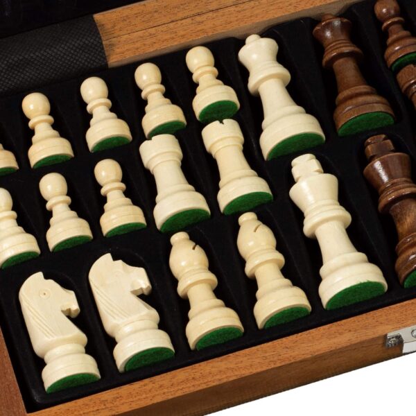 Jeu d'Échecs en Bois de Voyage - Échiquier Alphanumérique - Petit Prix