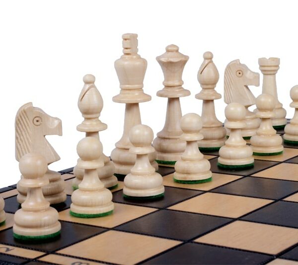 Jeu d’Échecs Pliant en Bois - Échiquier avec Rangement Intégré