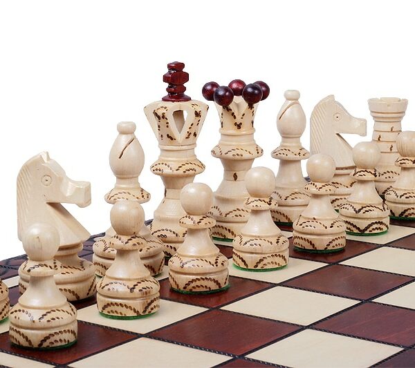 Jeu d’Échecs Décoratif en Bois - Grand Échiquier Pliant avec Rangement Individuel