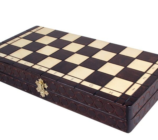 Jeu d'Échecs en Bois Pliable avec Rangement – Élégance et Mobilité