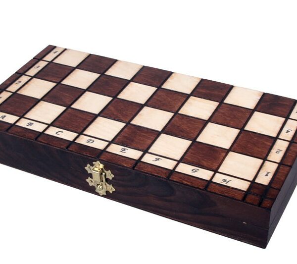 Jeu d’Échecs Pliant en Bois - Échiquier Compact 31 cm avec Rangement