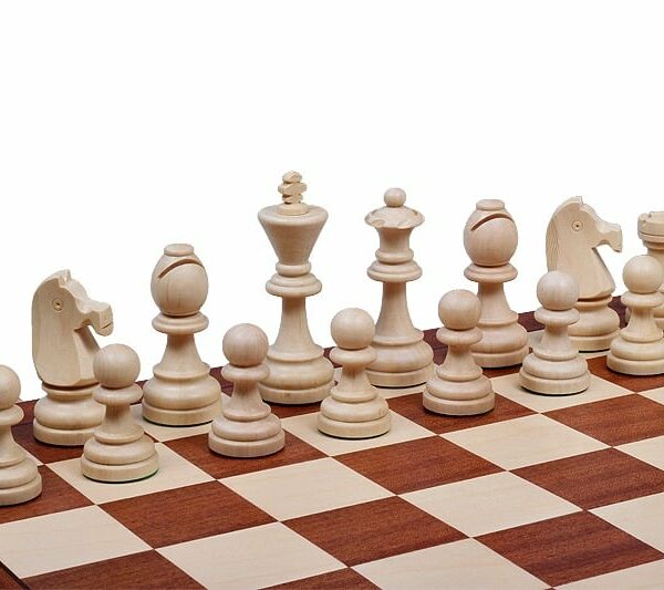 Jeu d’Échecs Staunton Taille 7 - Échiquier Pliant 50 cm avec Rangement en Bois