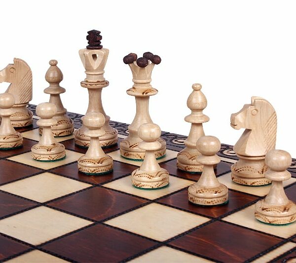 Ensemble d'Échecs en Bois Lesté – Échiquier Pliant avec Compartiment de Rangement