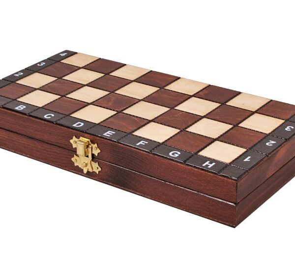 Jeu d'Échecs en Bois Compact – Ensemble Pliable pour Débutants