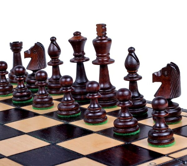 Jeu d’Échecs Pliant en Bois - Échiquier avec Rangement Intégré