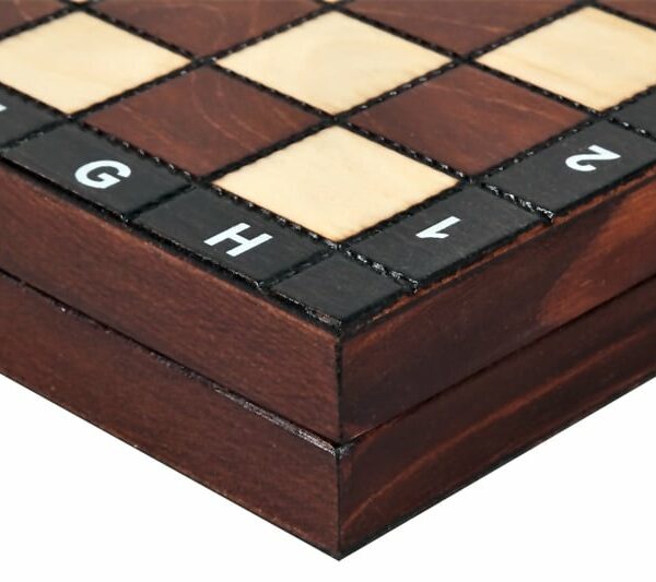 Jeu d'Échecs en Bois Compact – Ensemble Pliable pour Débutants