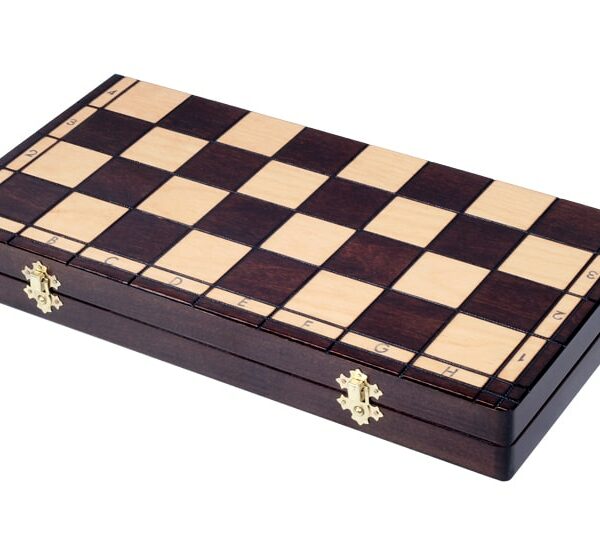 Jeu d’Échecs Pliant en Bois - Échiquier avec Rangement Intégré