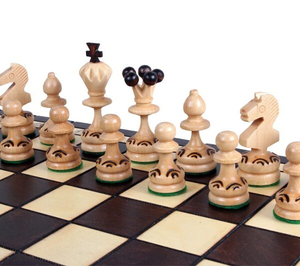 Jeu d'Échecs en Bois Pliable avec Rangement – Élégance et Mobilité