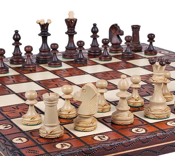 Jeu d’Échecs Pliant en Bois - Échiquier avec Rangement Individuel