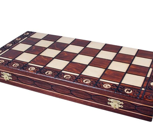 Ensemble d'Échecs en Bois Lesté – Échiquier Pliant avec Compartiment de Rangement