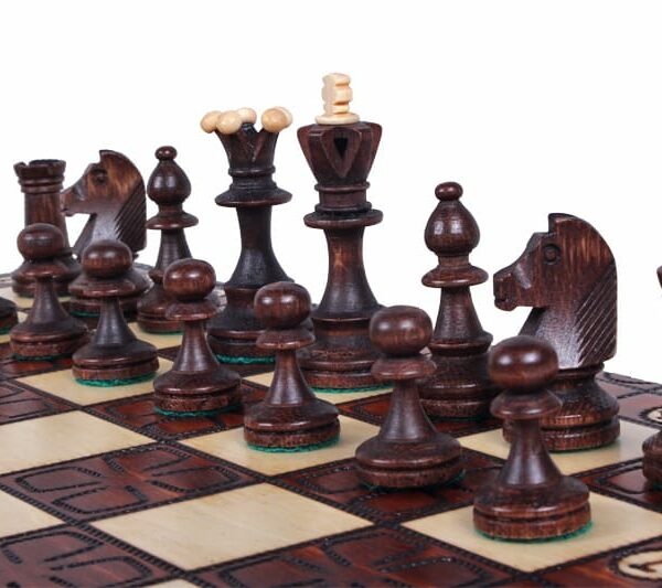 Jeu d’Échecs Pliant en Bois - Échiquier avec Rangement Individuel