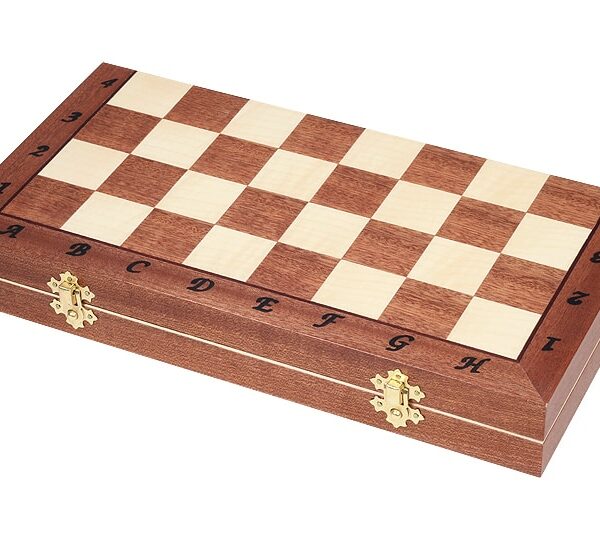 Jeu d’Échecs Pliant en Bois - Échiquier Alphanumérique avec Rangement