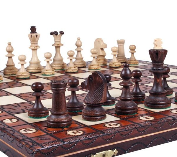 Jeu d’Échecs Pliant en Bois - Échiquier avec Rangement Individuel