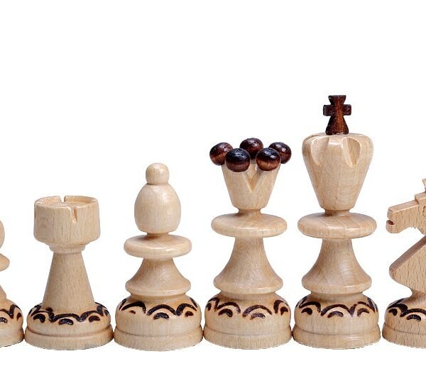 Jeu d’Échecs Pliable en Bois avec Échiquier de 30 cm et Rangement en Feutre