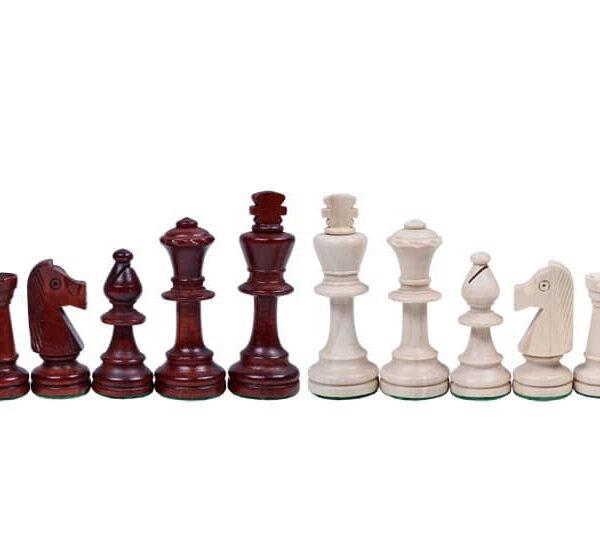 Jeu d'Échecs Lesté Staunton Taille 5 - Échiquier Pliant en Acajou et Sycomore avec Rangement