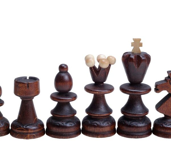 Jeu d’Échecs Pliable en Bois avec Échiquier de 30 cm et Rangement en Feutre