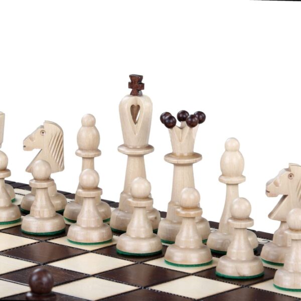 Jeu d’Échecs Pliant Alphanumérique en Bois - Échiquier 42 cm avec Rangement