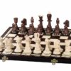 Jeu d’Échecs Pliant Alphanumérique en Bois - Échiquier 42 cm avec Rangement