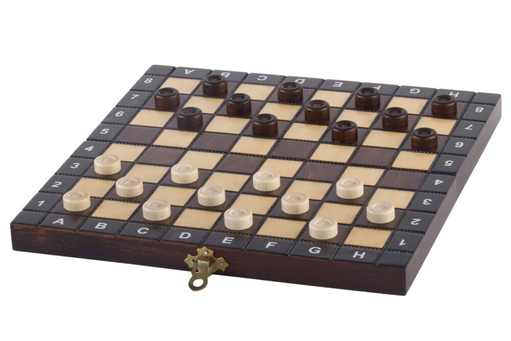 Jeu d'échecs en bois compact – Échecs, dames et backgammon en un seul set