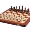 Jeu d'Échecs en Bois avec Échiquier Pliant en Sycomore et Acajou - Pièces en Bois de Charme