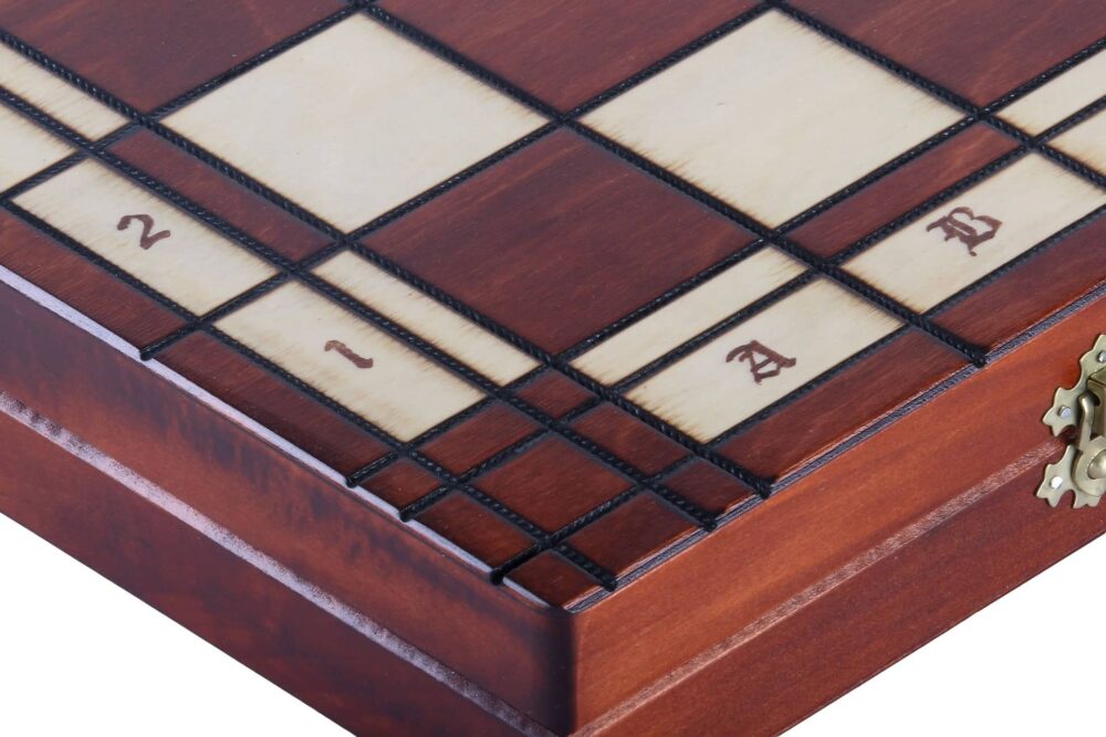 Grand Jeu d’Échecs en Bois Staunton - Échiquier Pliant 55 cm avec Rangement