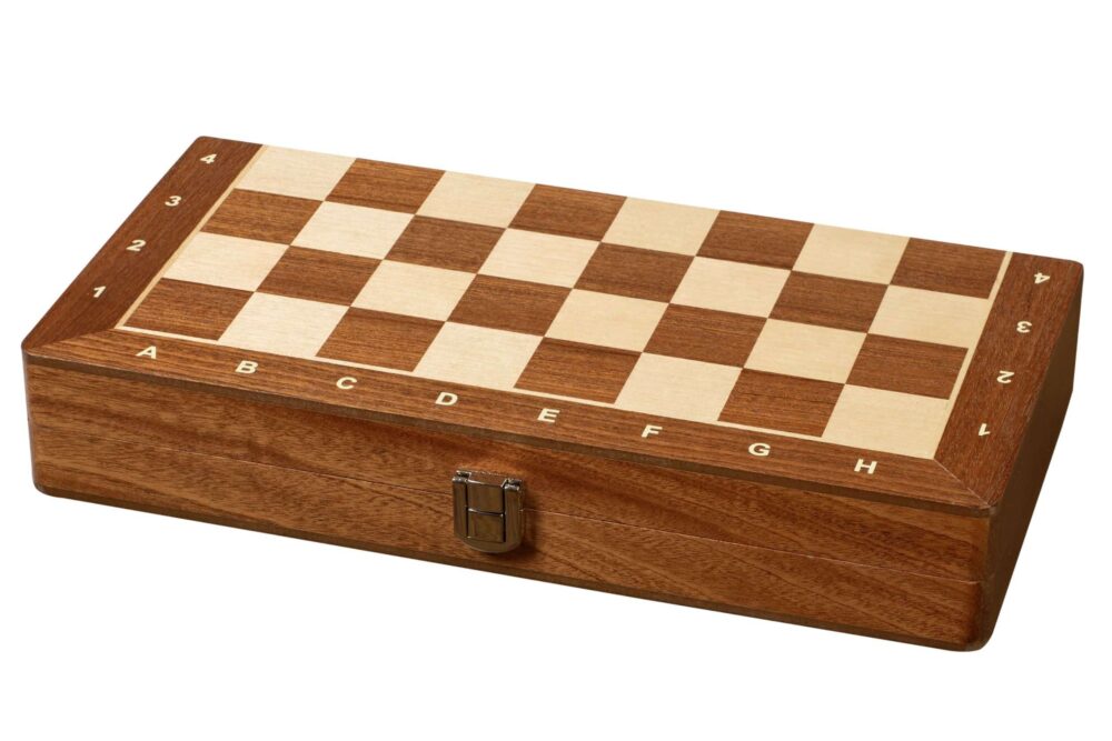 Jeu d'Échecs en Bois de Voyage - Échiquier Alphanumérique - Petit Prix