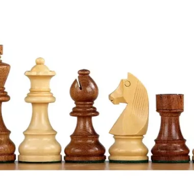 Jeu d'Échecs Élégant en Bois d’Acajou et d’Érable – Échiquier Alphanumérique