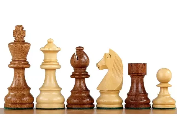 Jeu d'Échecs pour Débutant en Bois d'Érable et Acajou - Pièces Staunton en Buis et Acacia