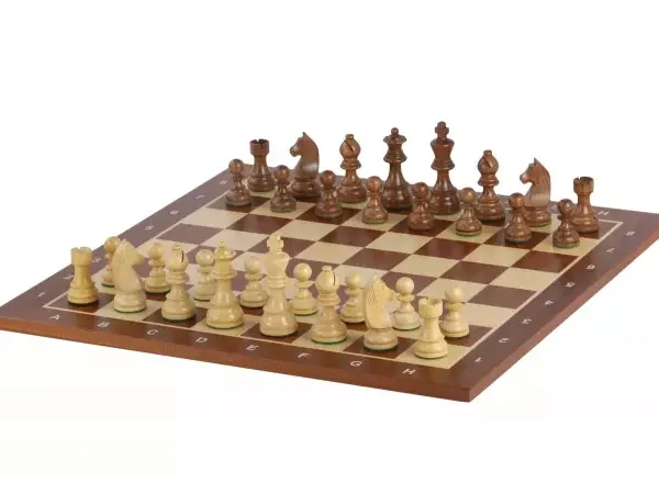 Jeu d'Échecs pour Débutant en Bois d'Érable et Acajou - Pièces Staunton en Buis et Acacia