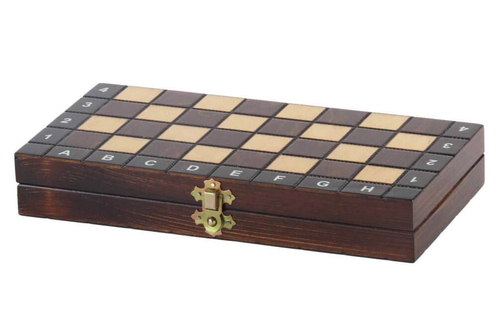 Jeu d'échecs en bois compact – Échecs, dames et backgammon en un seul set