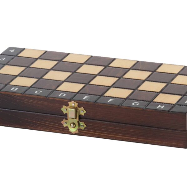 Jeu d'échecs en bois compact – Échecs, dames et backgammon en un seul set