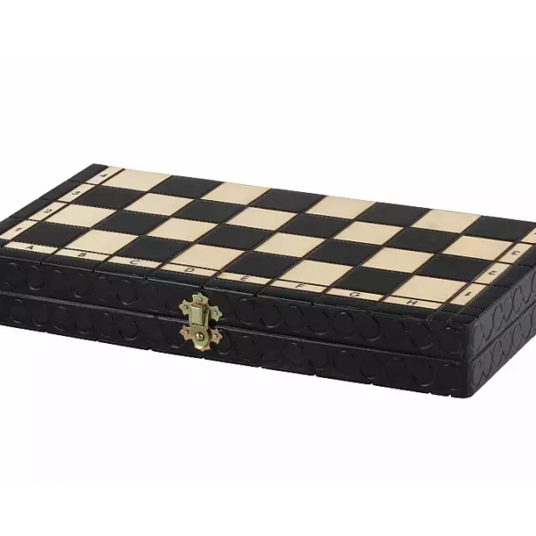 Jeu d'Échecs Royaux en Bois d’Érable - Couleur Noire