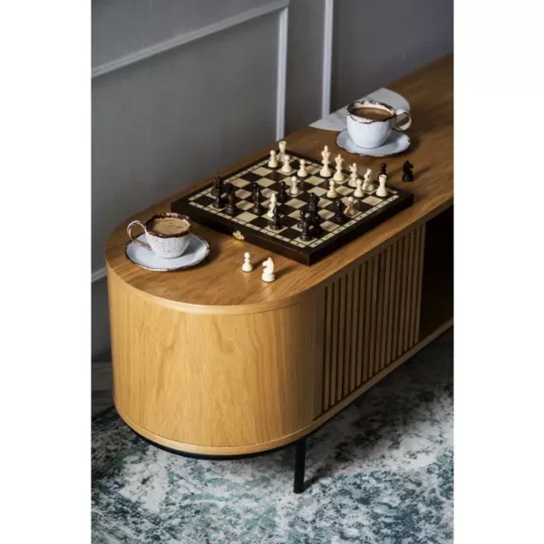 Ensemble d'Échecs Olympiques en Bois avec Plateau Pliable et Pièces Staunton