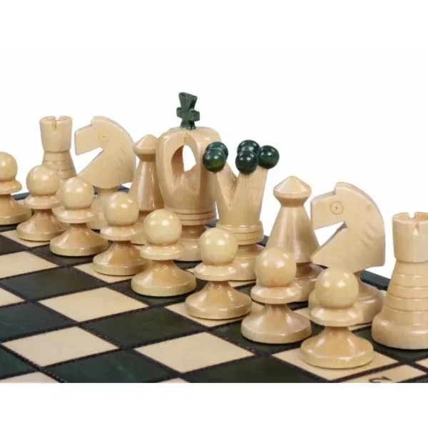 Ensemble d'Échecs Royaux en Bois avec Plateau Pliable et Pièces Élégantes