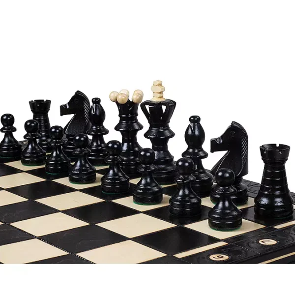 Jeu d’Échecs Ambassadeur en Bois – Élégance et Durabilité