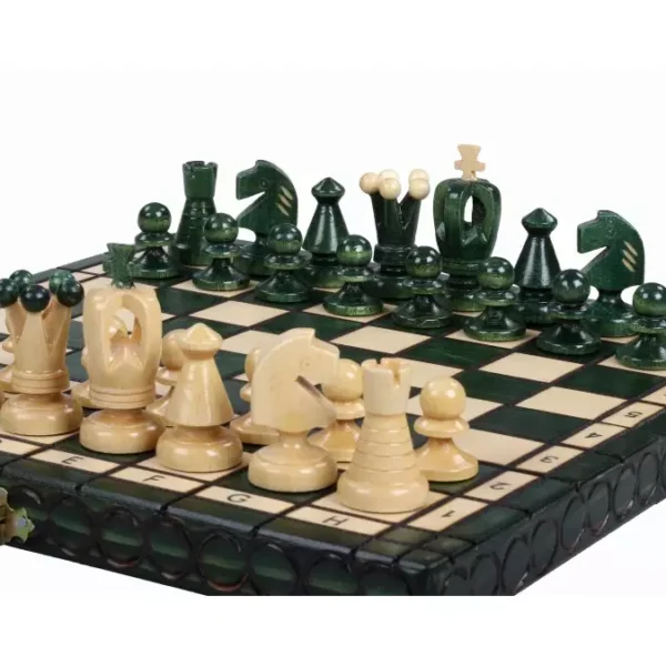 Ensemble d'Échecs Royaux en Bois avec Plateau Pliable et Pièces Élégantes