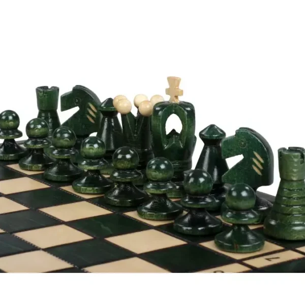 Ensemble d'Échecs Royaux en Bois avec Plateau Pliable et Pièces Élégantes