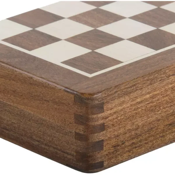 Échecs Magnétiques en Bois avec Échiquier Incrusté 25 cm – Idéal pour le Voyage