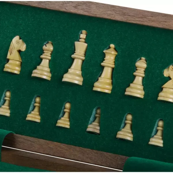 Échecs Magnétiques en Bois avec Échiquier Incrusté 25 cm – Idéal pour le Voyage