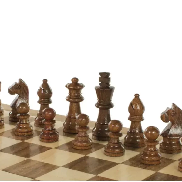 Échecs Magnétiques en Bois avec Échiquier Incrusté de 30 cm – Parfait pour le Voyage