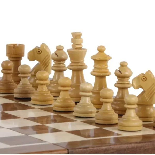 Échecs Magnétiques en Bois avec Échiquier Incrusté 25 cm – Idéal pour le Voyage