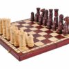 Jeu d'Échecs en Bois de Tilleul avec Échiquier Pliant 50 cm et Pièces Lestées